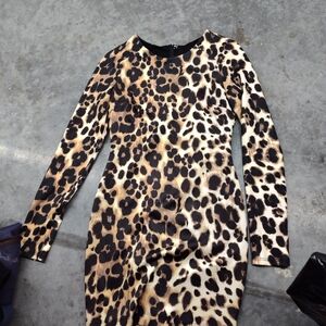 Bebe leopard scuba dress